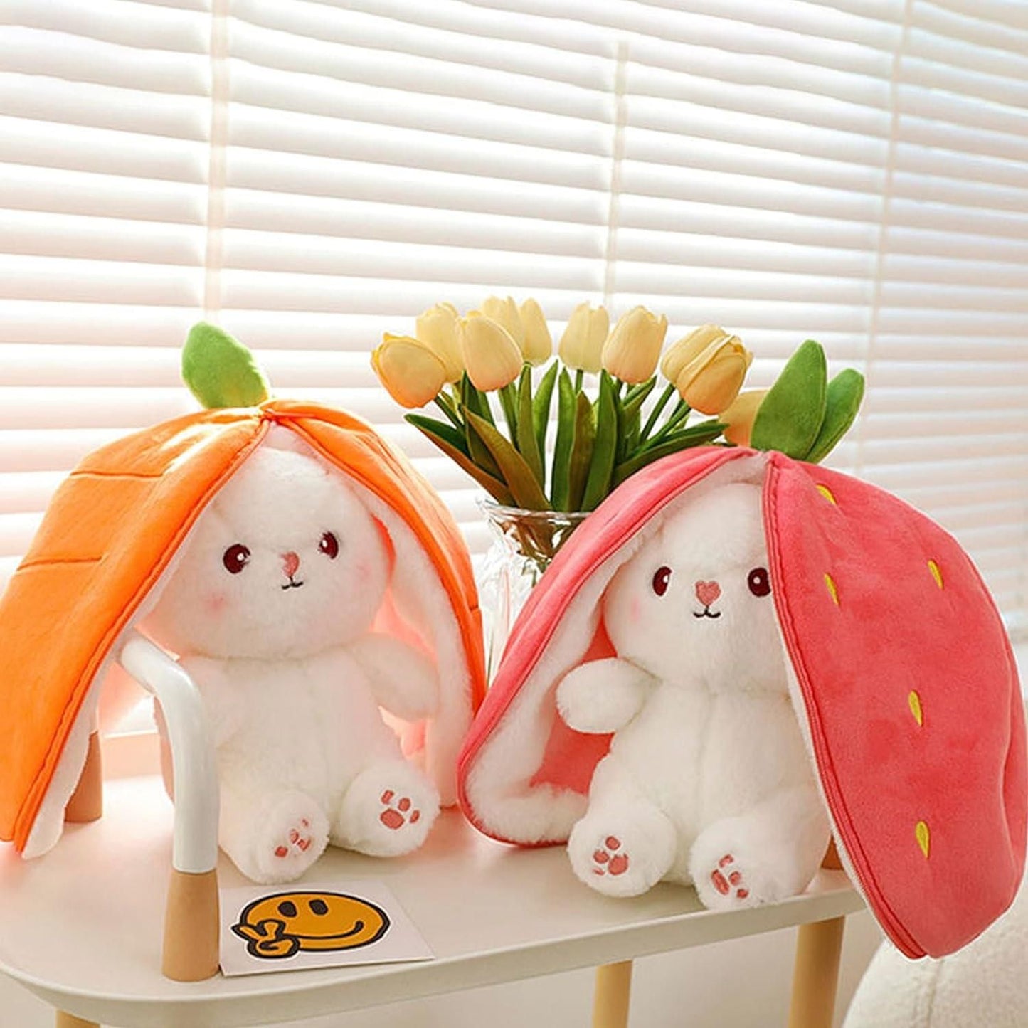 Reversible Bunny Cute Rabbit Kidology Plush Toy