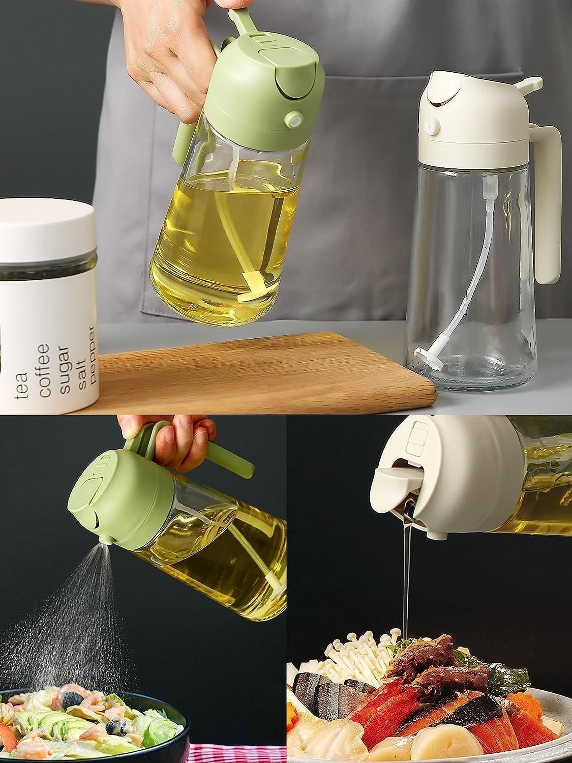 500ml 2-in-1 Oil Sprayer & Dispenser Bottle