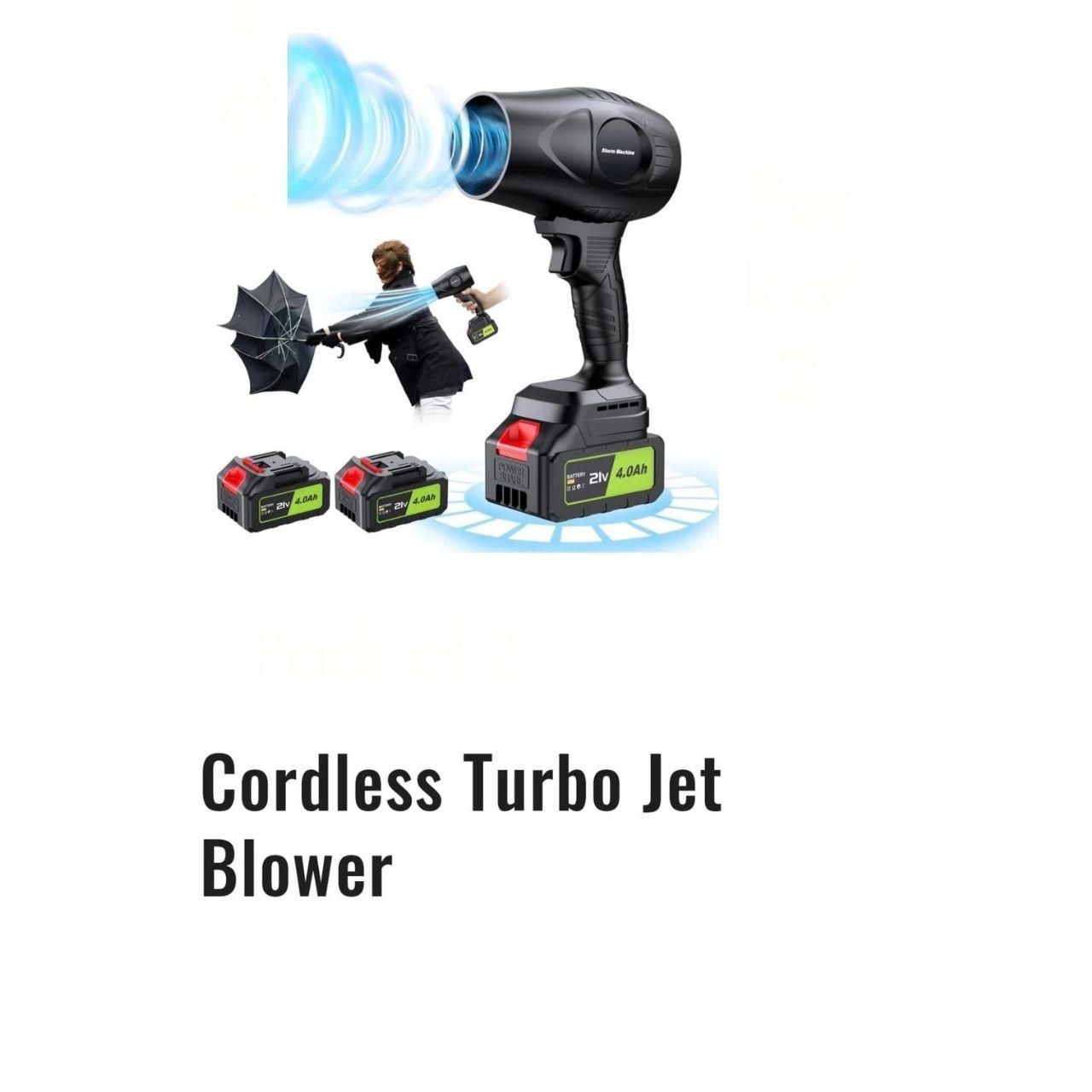 Handheld Electric Portable Air Blower,Turbo Jet Blower Cordless