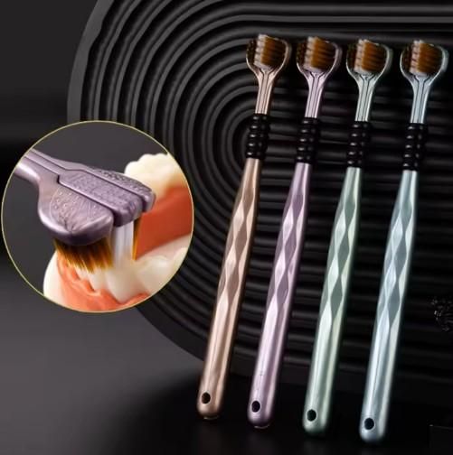 3 SIded Tooth Brush Pack of 4 Men And Women