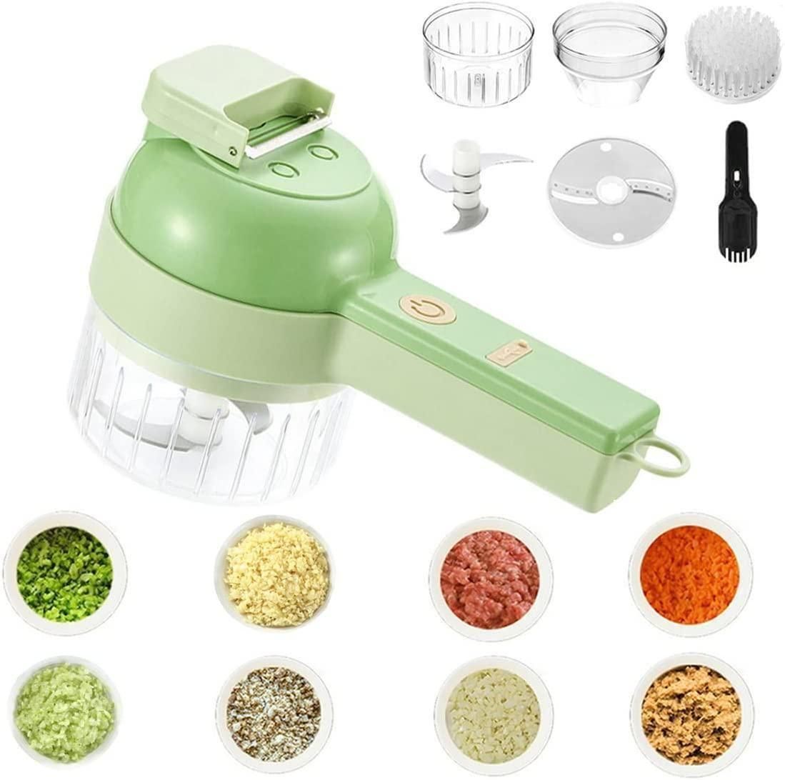 4 in 1 Portable Electric Vegetable Chopper Cutter Set For Kitchen Use