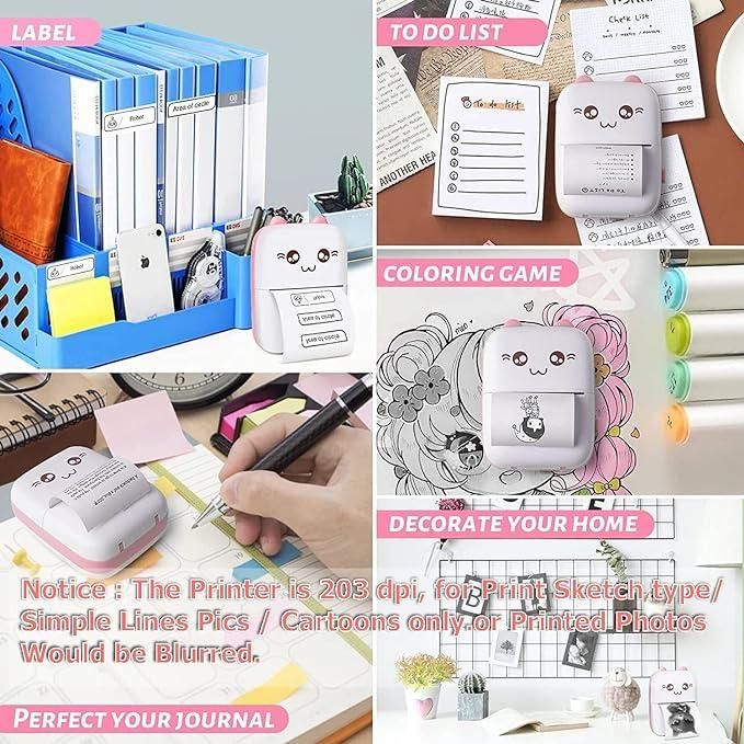 Mini Portable Inkless Bluetooth Pocket Printer