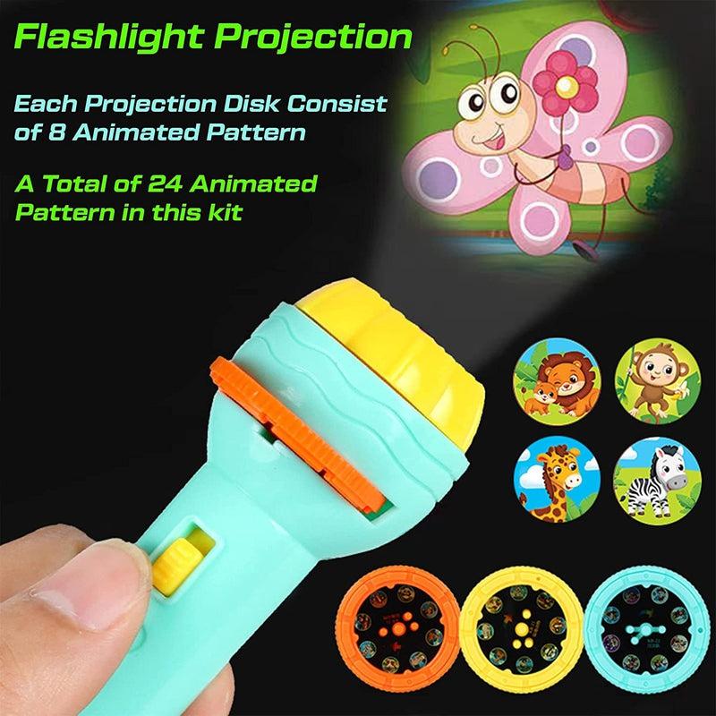 Projector Flashlight Torch for Kids | Slide Flashlight Lamp Education Learning Toy