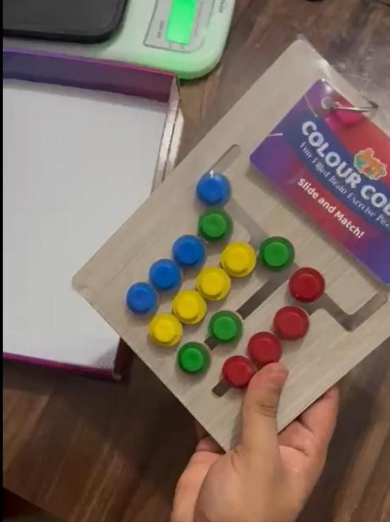 Kids Montessori Slide Puzzle Game Color & Pattern Matching Learning Toys for Kids