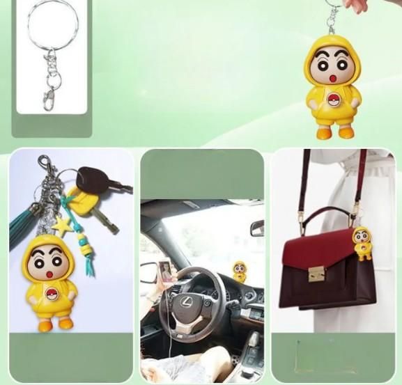 Shinchan Face Chaning Keychain 3 Expression