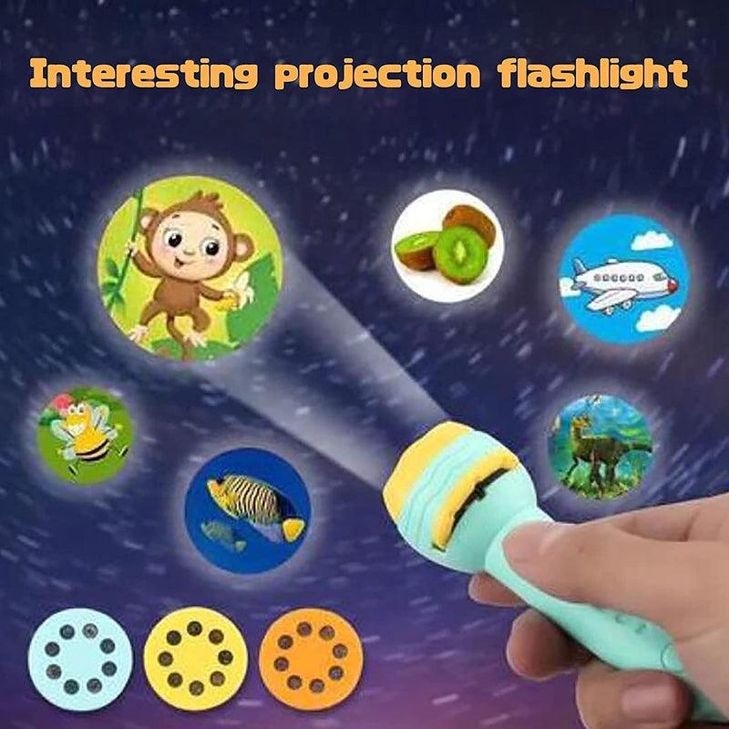Projector Flashlight Torch for Kids | Slide Flashlight Lamp Education Learning Toy