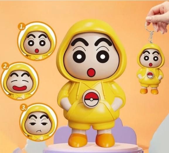 Shinchan Face Chaning Keychain 3 Expression