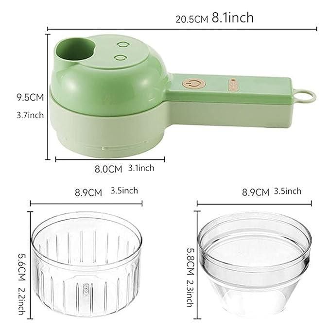 4 in 1 Portable Electric Vegetable Chopper Cutter Set For Kitchen Use