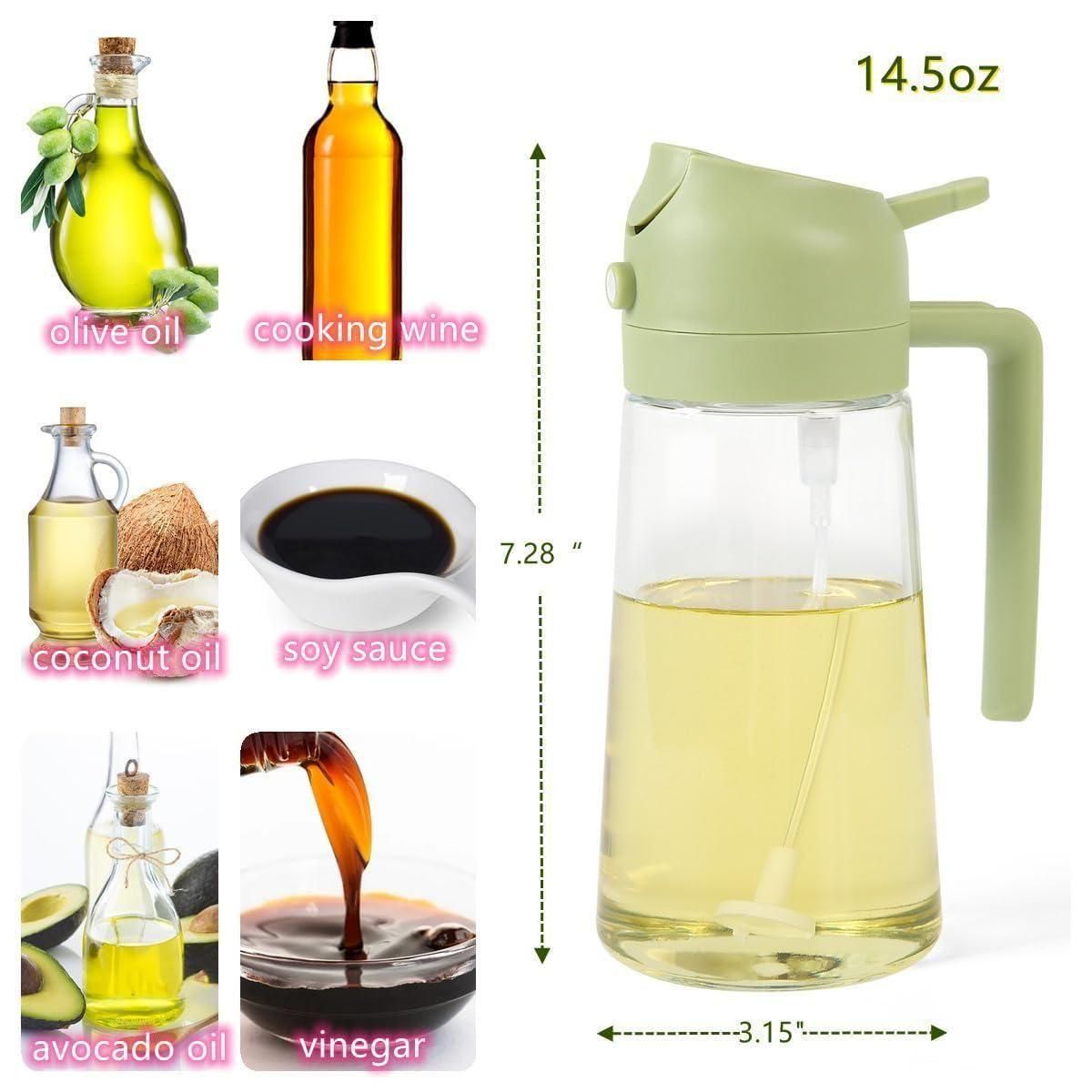 500ml 2-in-1 Oil Sprayer & Dispenser Bottle