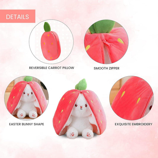 Reversible Bunny Cute Rabbit Kidology Plush Toy