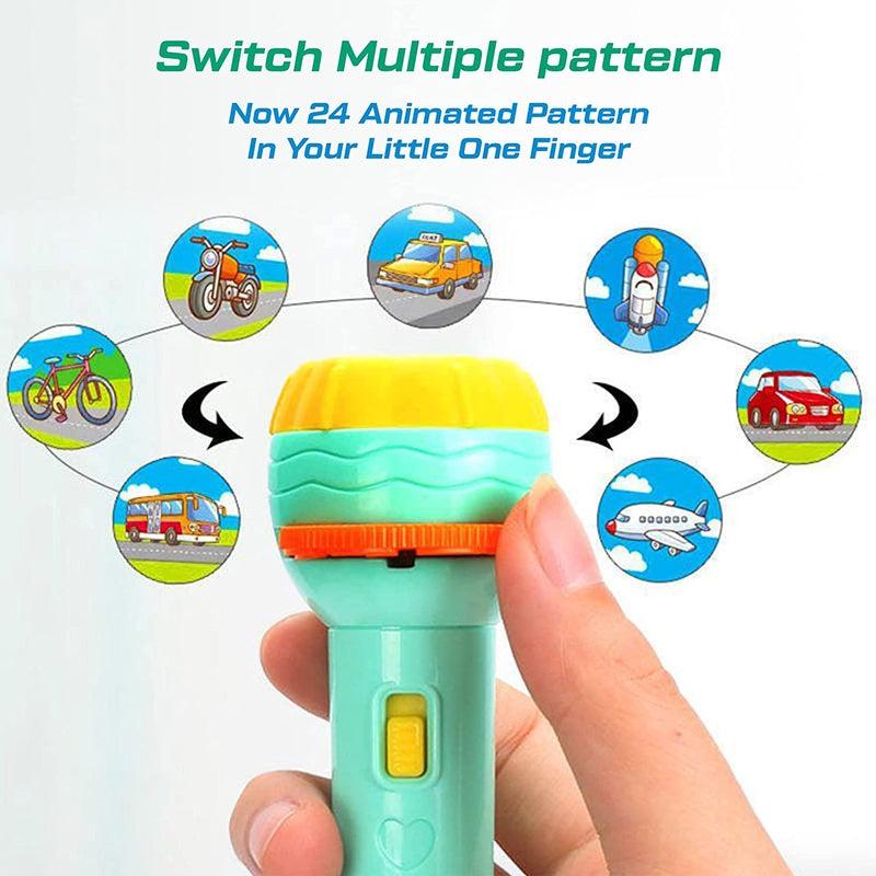 Projector Flashlight Torch for Kids | Slide Flashlight Lamp Education Learning Toy