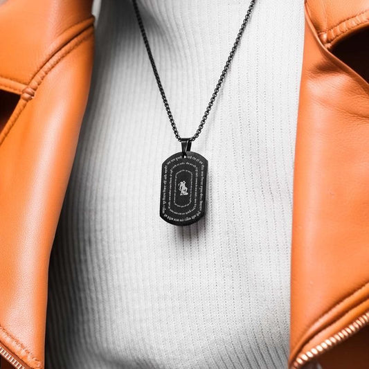 Hanuman Chalisa 9 Verse Tag Necklace And Chain for Men