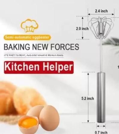 Stainless Steel Semi-Automatic Push Whisks Mixer for Kitchen