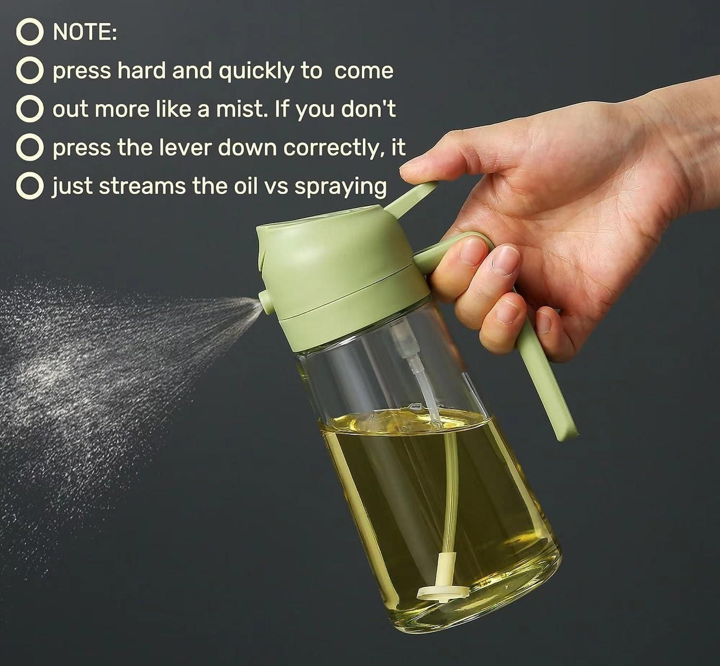 500ml 2-in-1 Oil Sprayer & Dispenser Bottle
