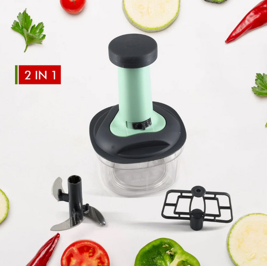 Manual Hand Press Push Chopper for Effortless Chopping Vegetables & Fruits (900 ML)