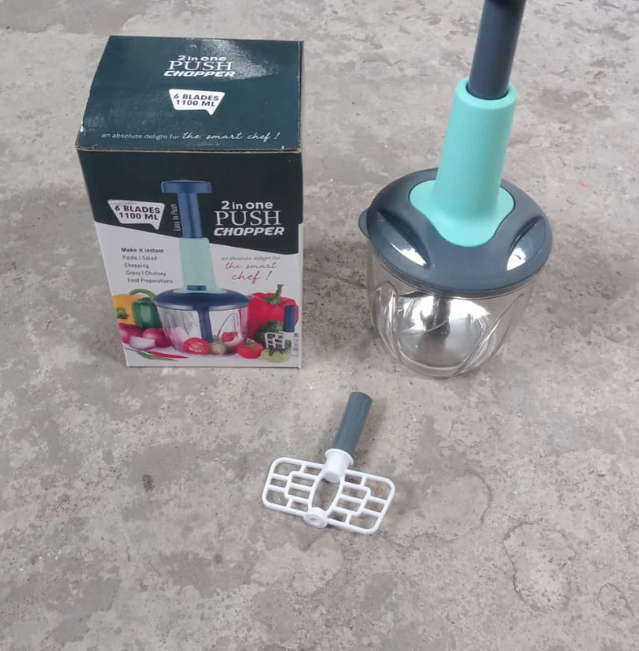 Manual Hand Press Push Chopper for Effortless Chopping Vegetables & Fruits (900 ML)