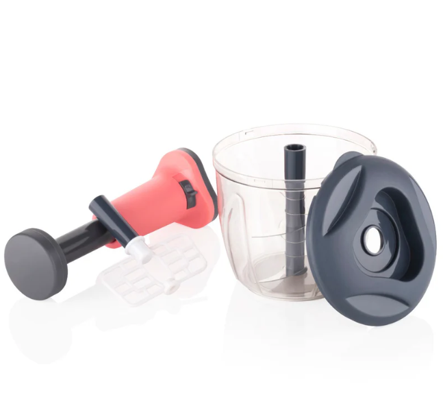 Manual Hand Press Push Chopper for Effortless Chopping Vegetables & Fruits (900 ML)
