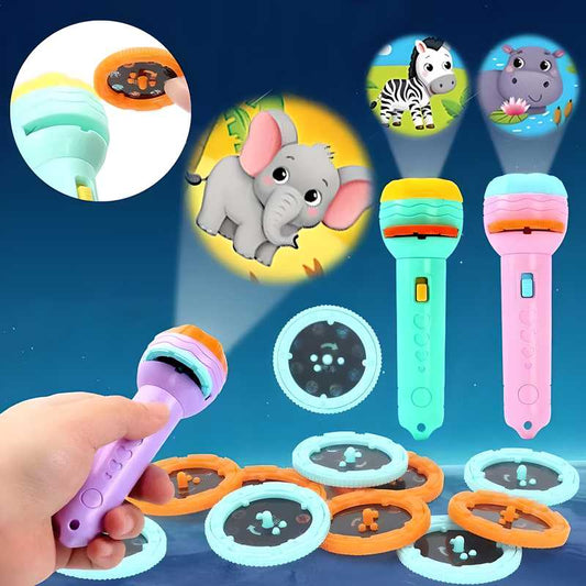 Projector Flashlight Torch for Kids | Slide Flashlight Lamp Education Learning Toy
