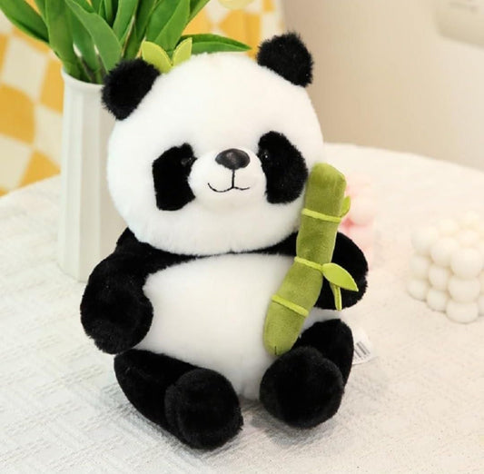 Cute Panda Plush with Bamboo Soft Stuffed Animals Toy