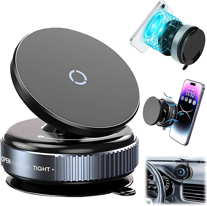 360° Vaccum Magnetic Phones Holder Compatible with All Mobile