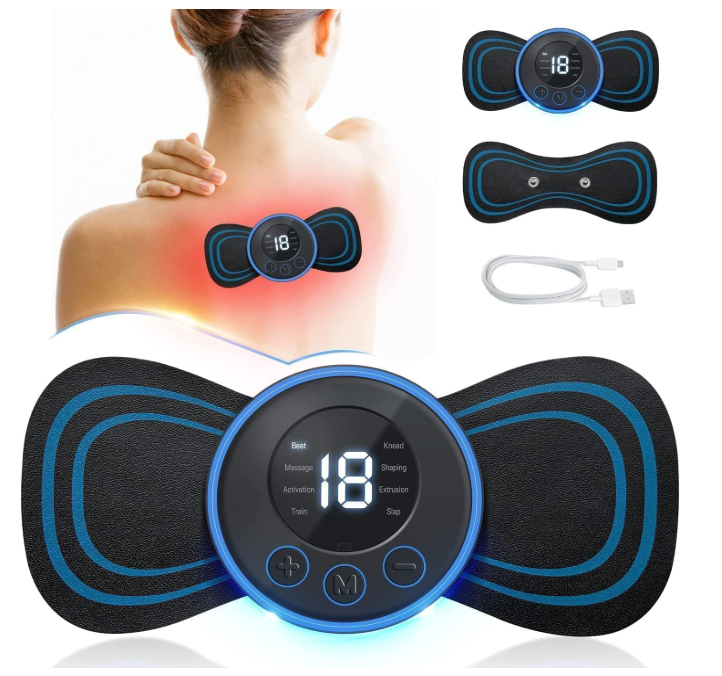 Mini Massager with 8 Modes and 19 Strength Levels,Rechargeable Electric Massager for Shoulder,Arms,Legs,Back Pain