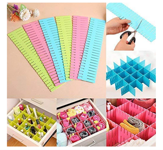 8 Pcs Adjustable Drawer Organiser Dividers