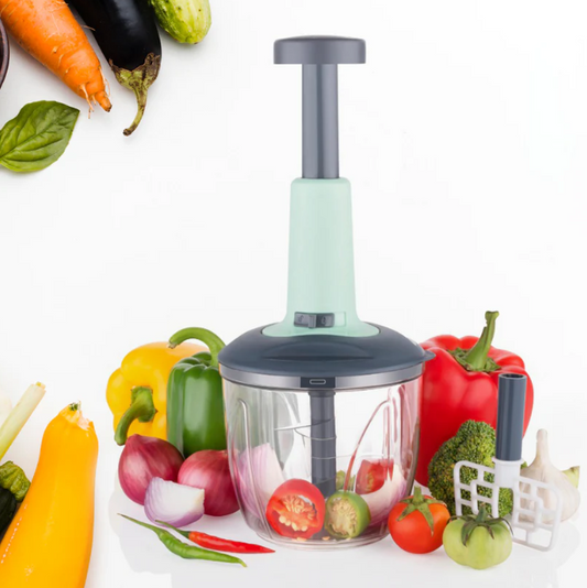 Manual Hand Press Push Chopper for Effortless Chopping Vegetables & Fruits (900 ML)